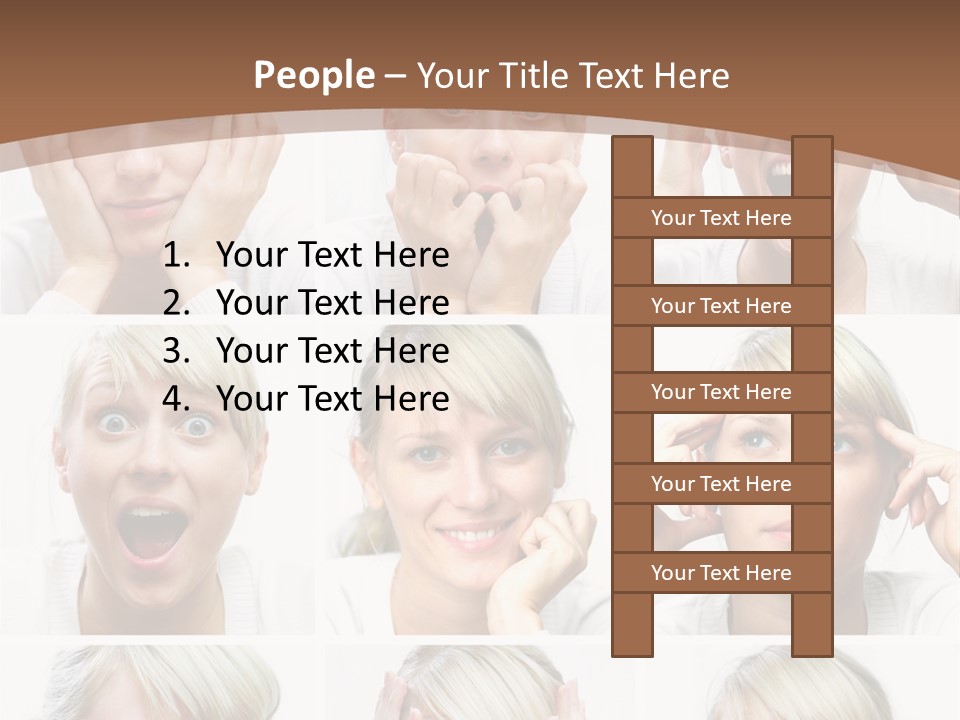 Rudeness Female Business PowerPoint Template