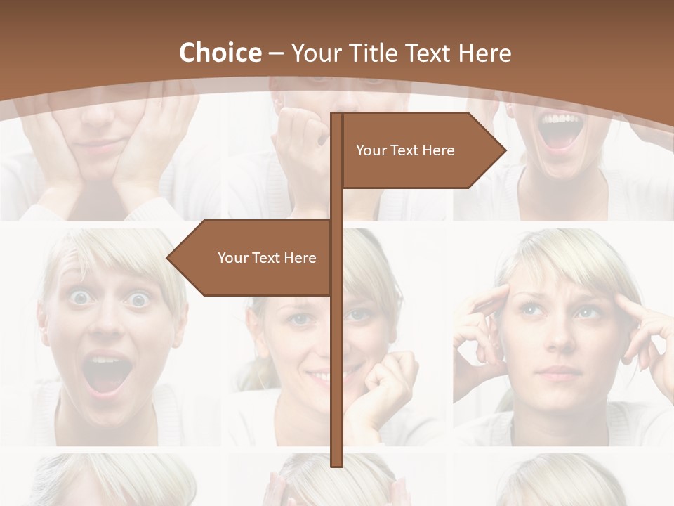 Rudeness Female Business PowerPoint Template