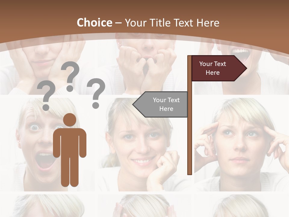 Rudeness Female Business PowerPoint Template