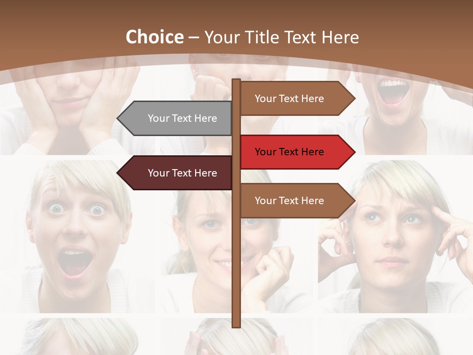 Rudeness Female Business PowerPoint Template