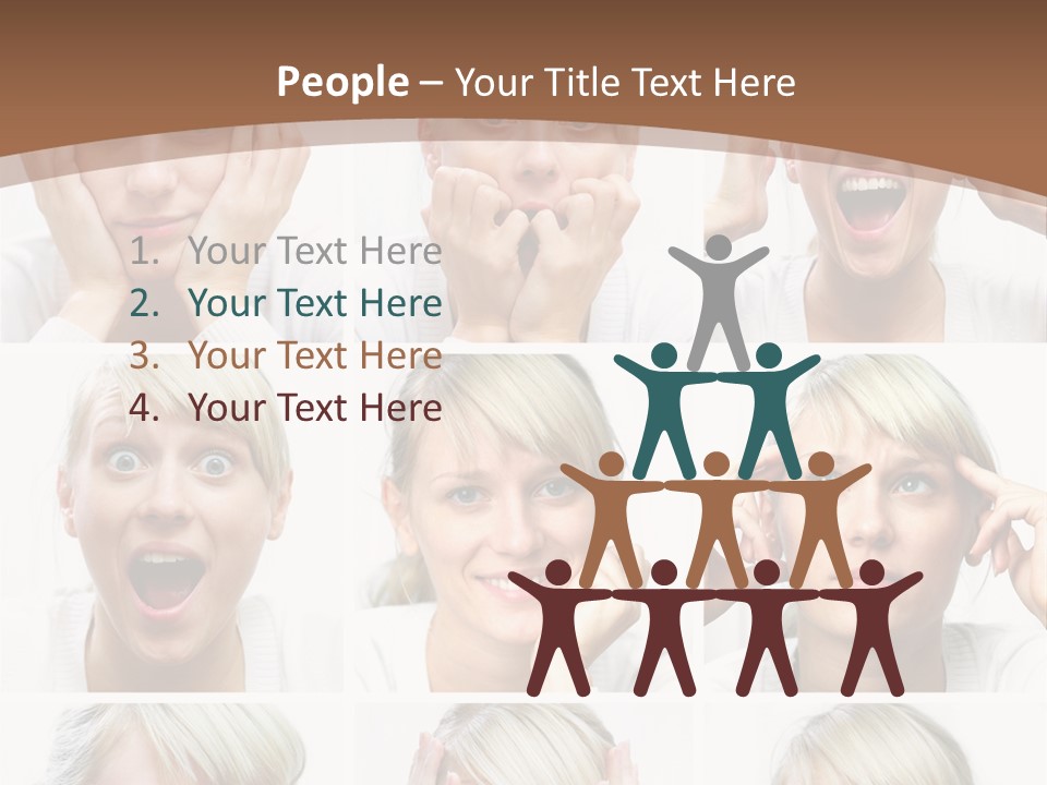 Rudeness Female Business PowerPoint Template