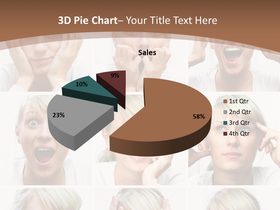 Rudeness Female Business PowerPoint Template