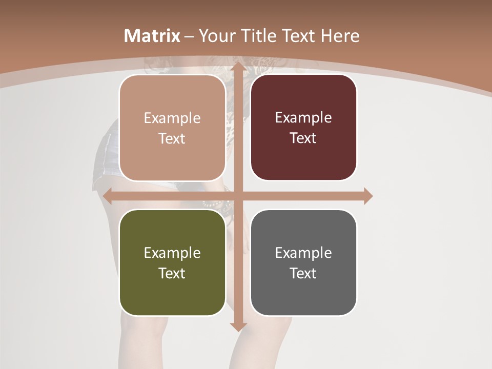 Female White Standing PowerPoint Template