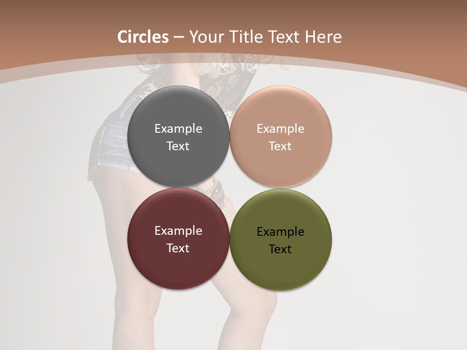 Female White Standing PowerPoint Template