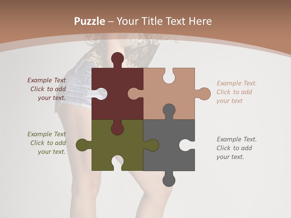 Female White Standing PowerPoint Template