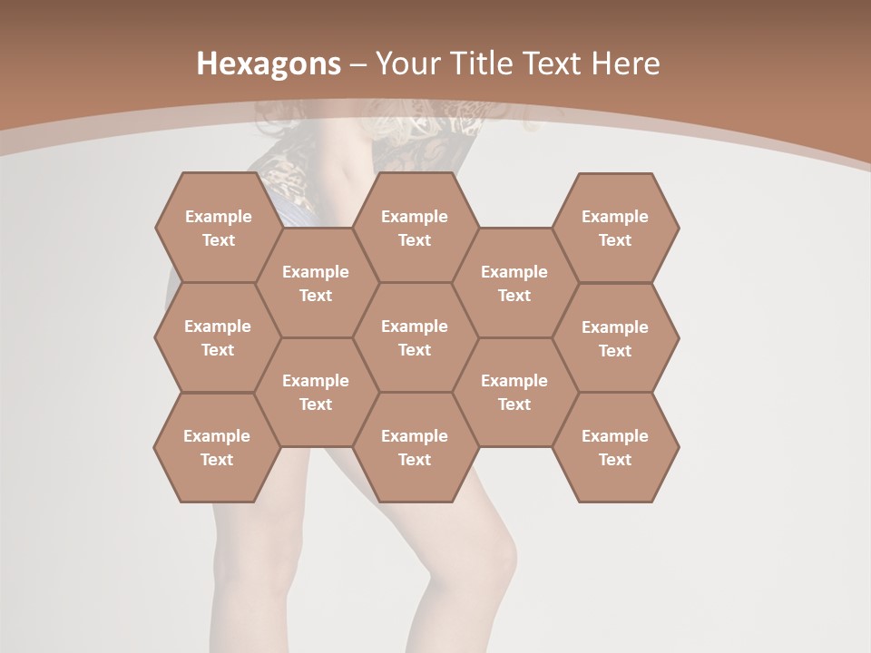 Female White Standing PowerPoint Template