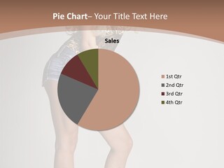 Female White Standing PowerPoint Template