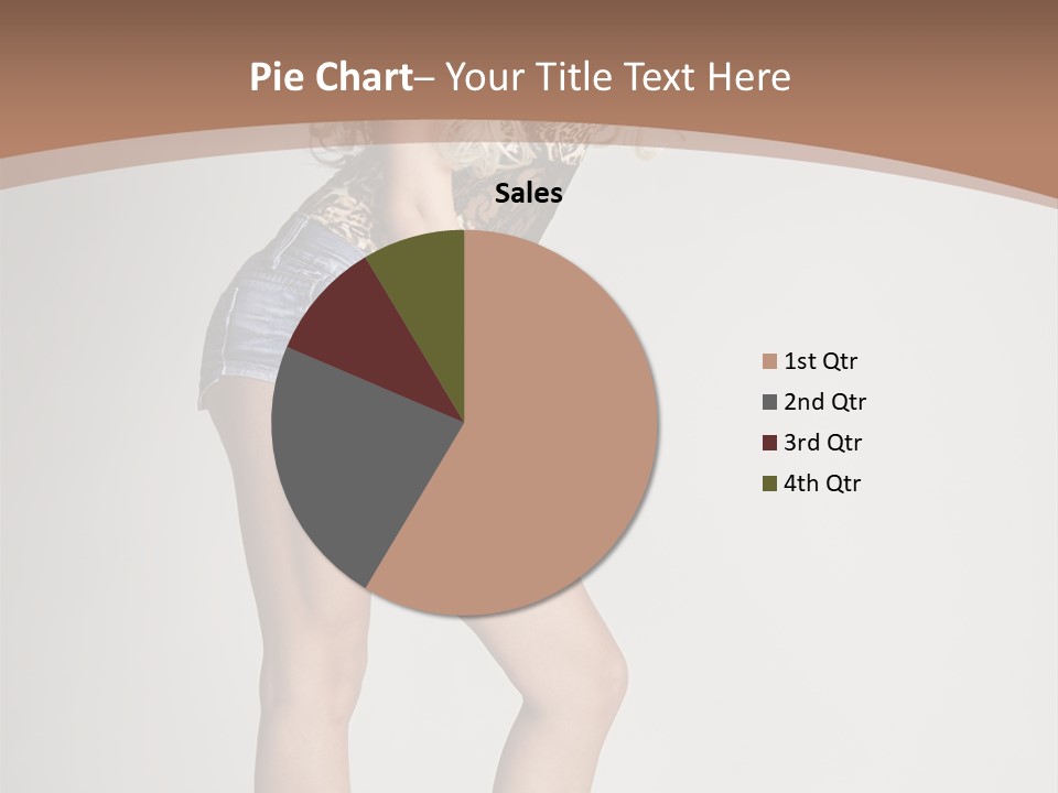 Female White Standing PowerPoint Template