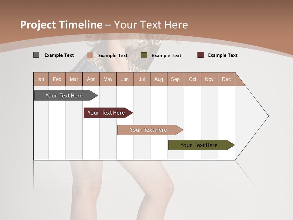 Female White Standing PowerPoint Template