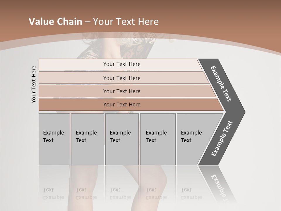Female White Standing PowerPoint Template