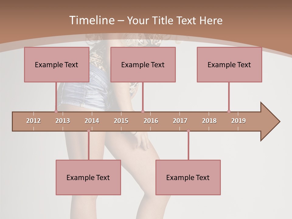 Female White Standing PowerPoint Template