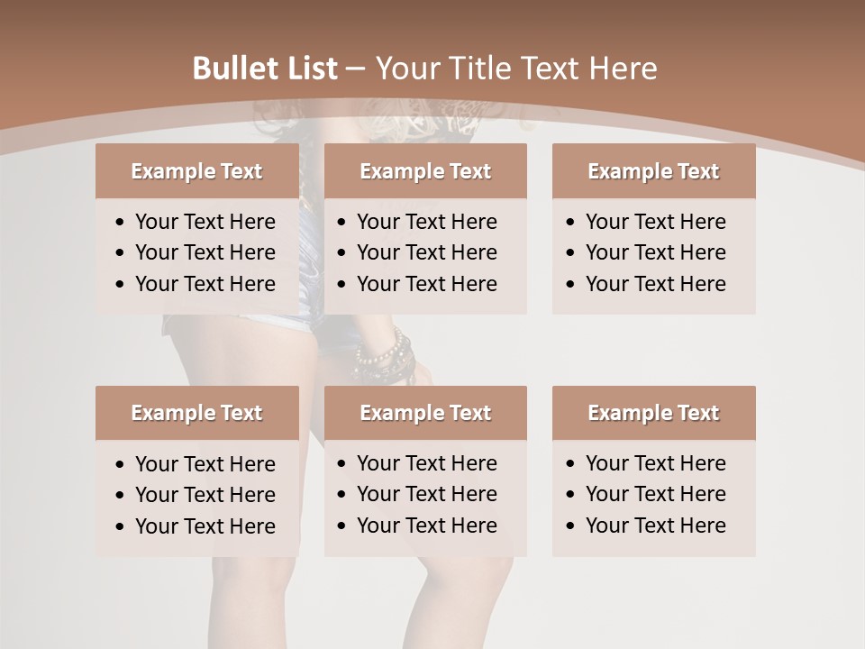 Female White Standing PowerPoint Template