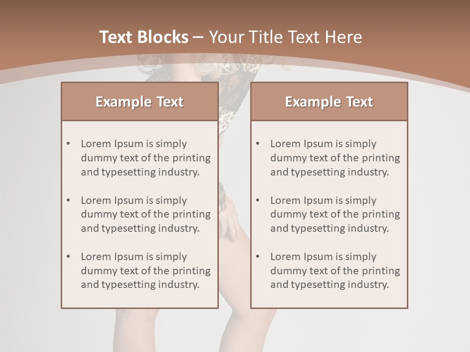 Female White Standing PowerPoint Template