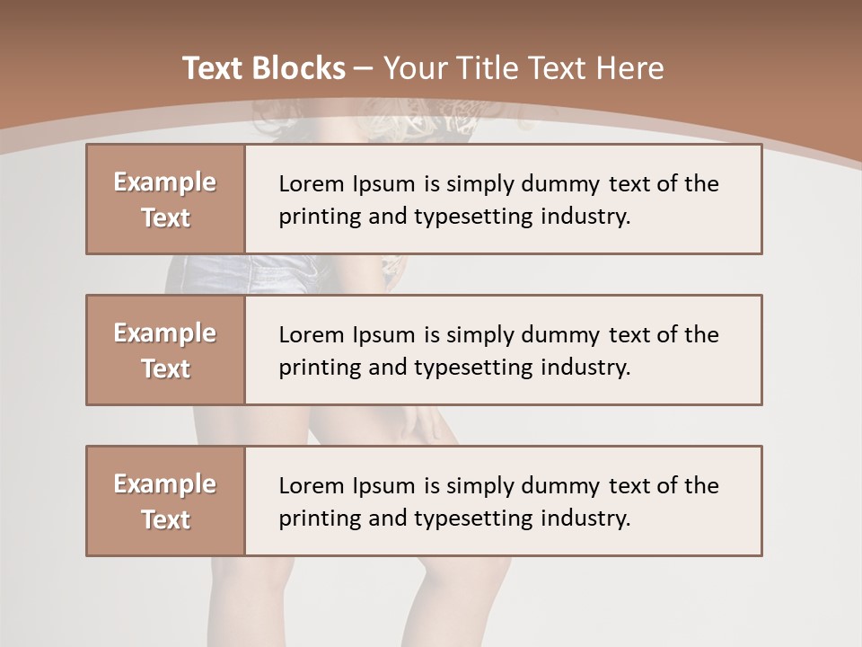 Female White Standing PowerPoint Template