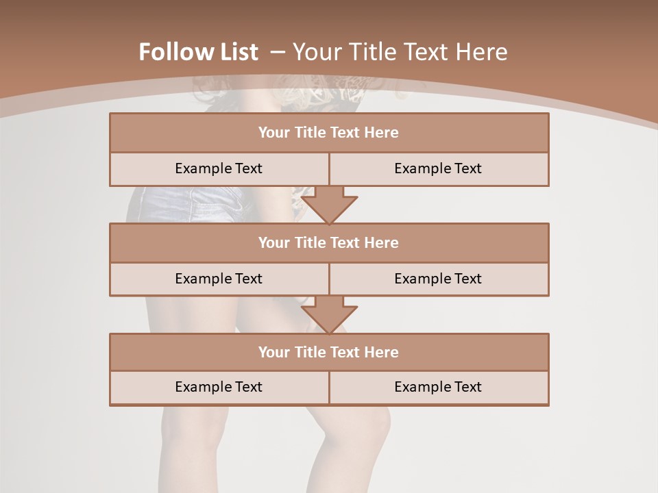 Female White Standing PowerPoint Template