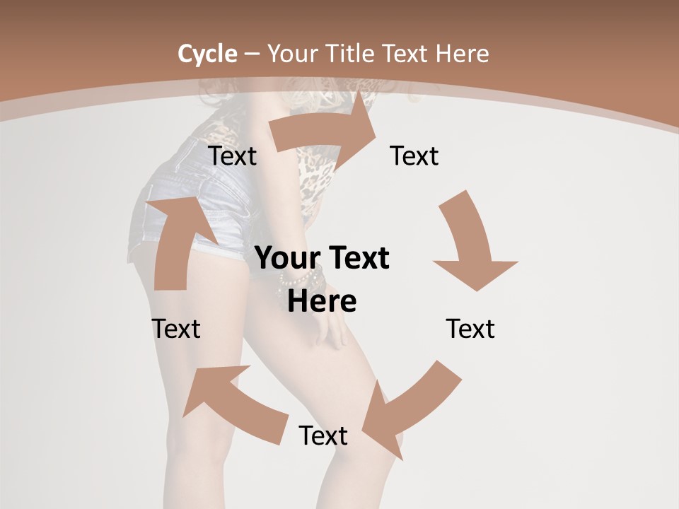 Female White Standing PowerPoint Template