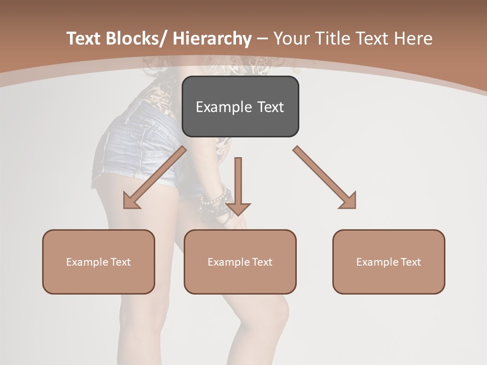 Female White Standing PowerPoint Template