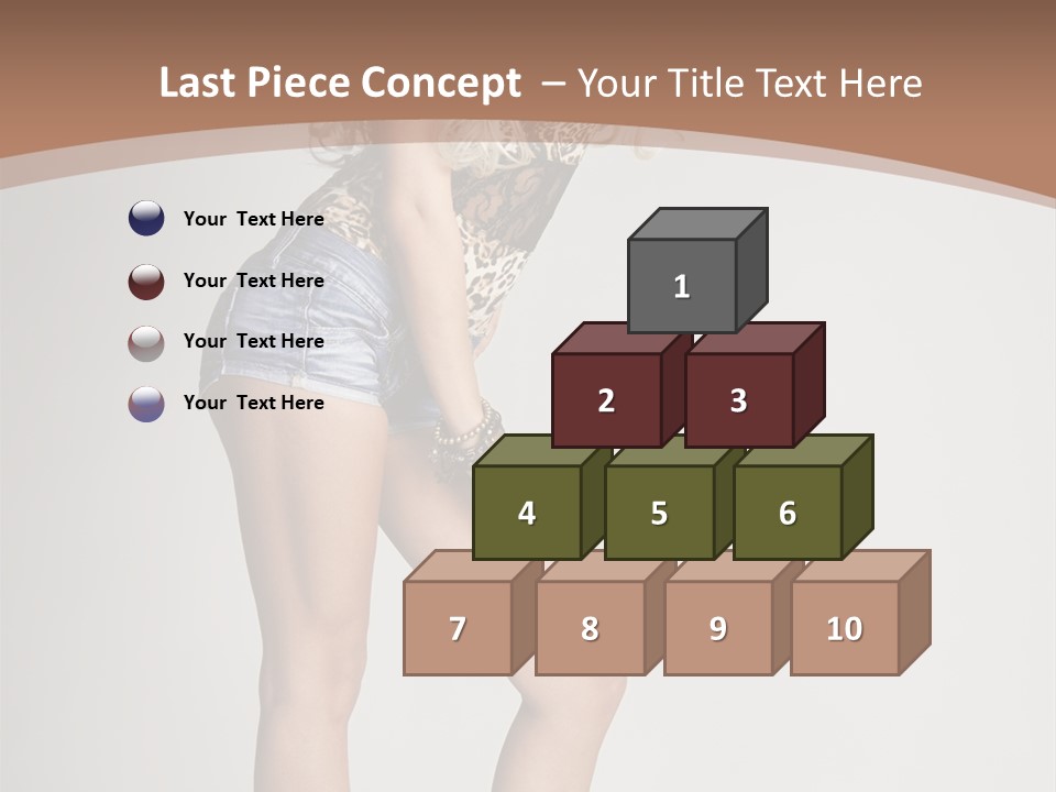 Female White Standing PowerPoint Template