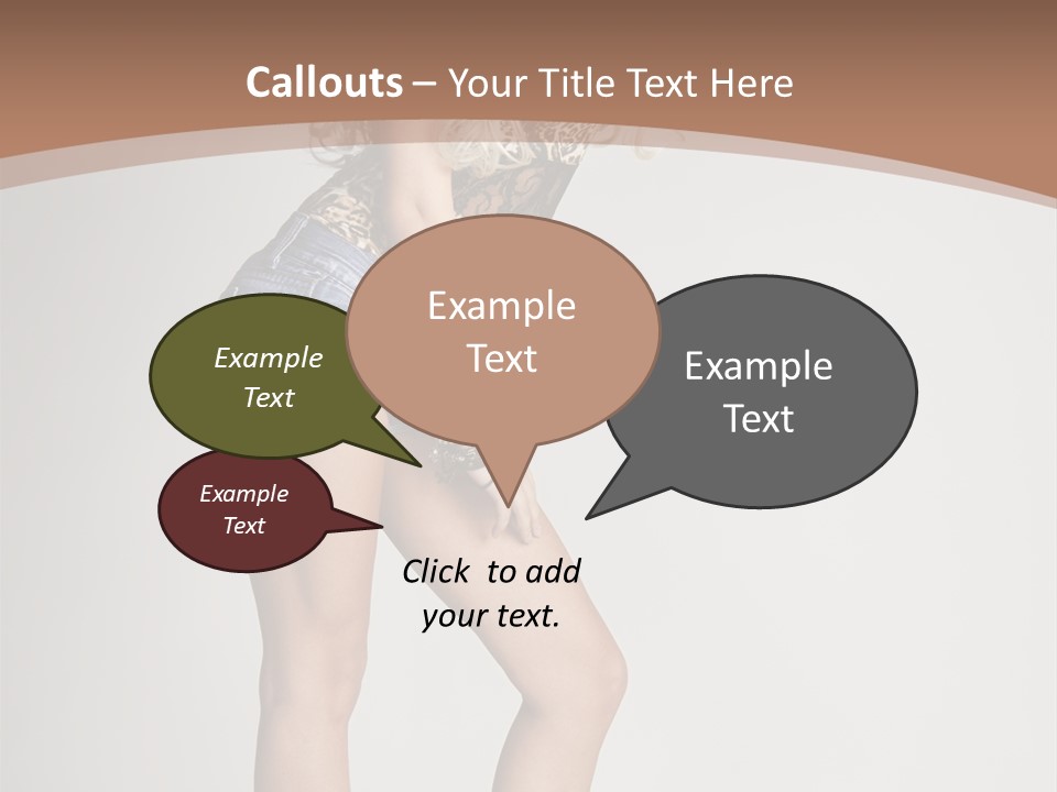 Female White Standing PowerPoint Template