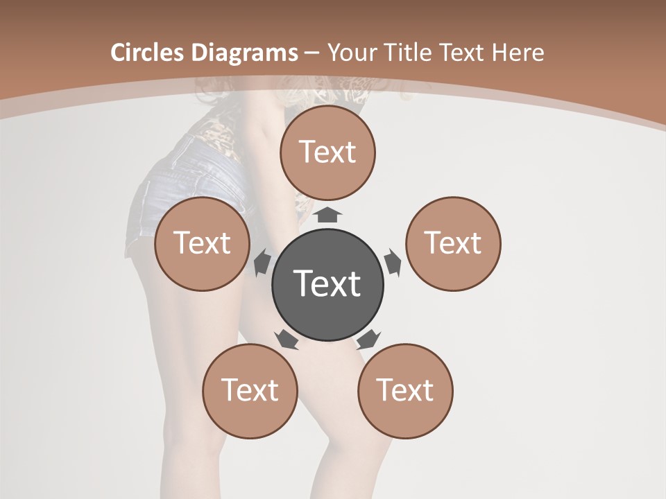 Female White Standing PowerPoint Template