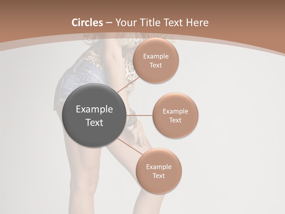 Female White Standing PowerPoint Template