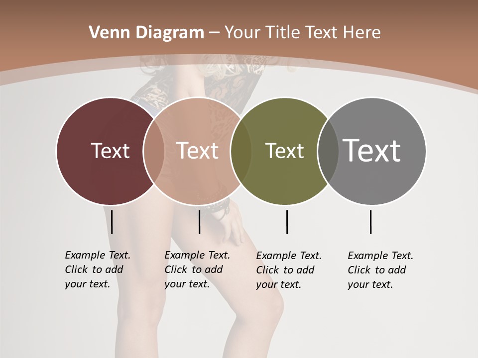 Female White Standing PowerPoint Template