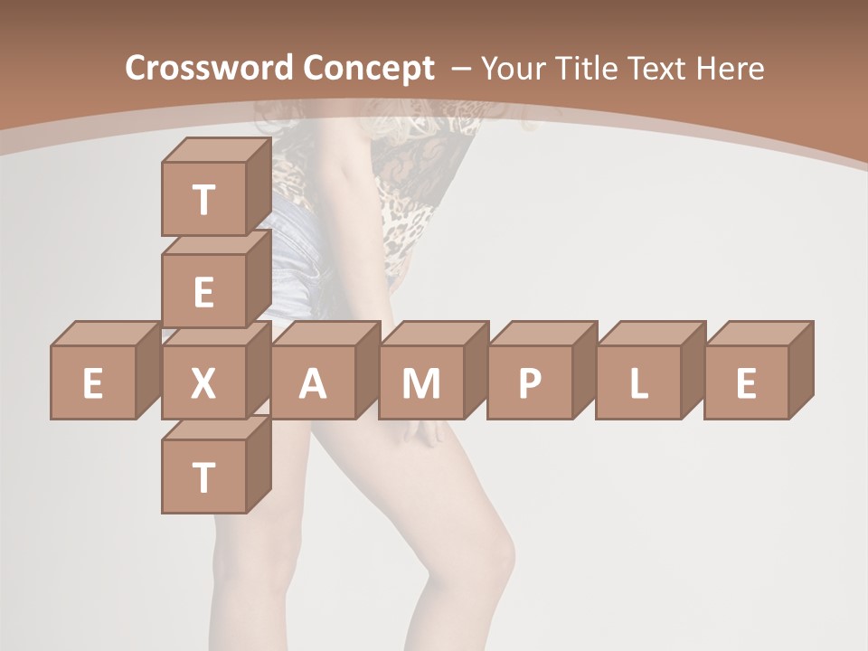 Female White Standing PowerPoint Template