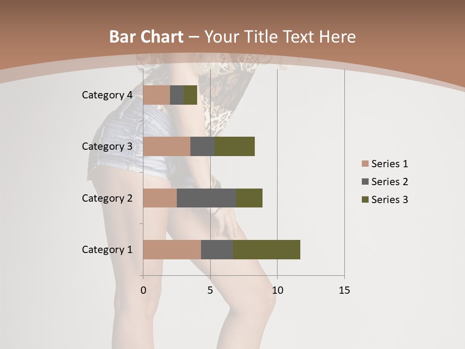 Female White Standing PowerPoint Template