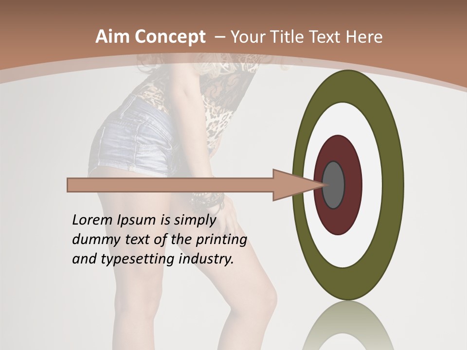 Female White Standing PowerPoint Template