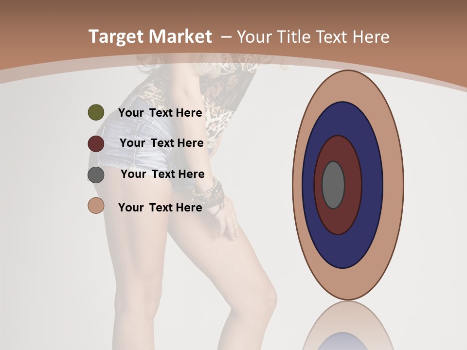 Female White Standing PowerPoint Template