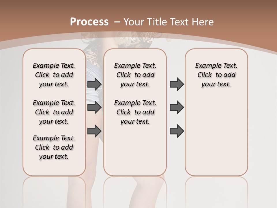 Female White Standing PowerPoint Template
