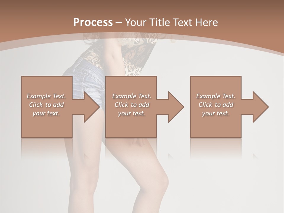 Female White Standing PowerPoint Template