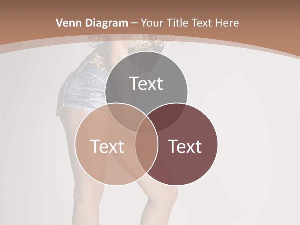 Female White Standing PowerPoint Template