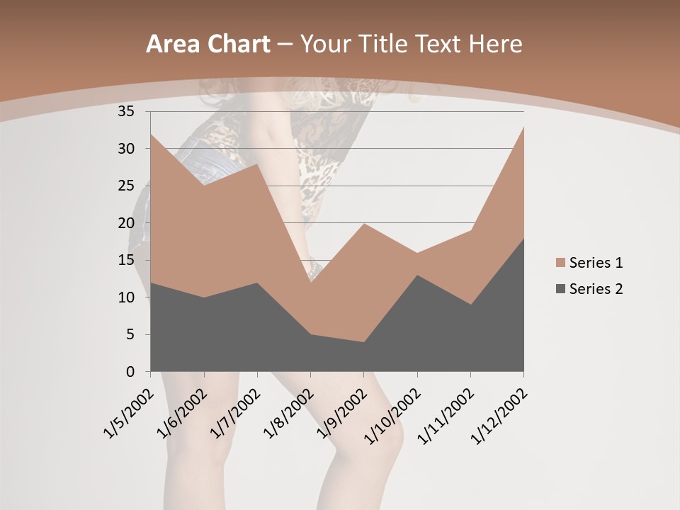 Female White Standing PowerPoint Template