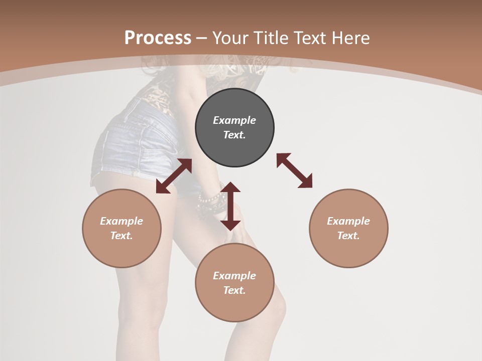 Female White Standing PowerPoint Template