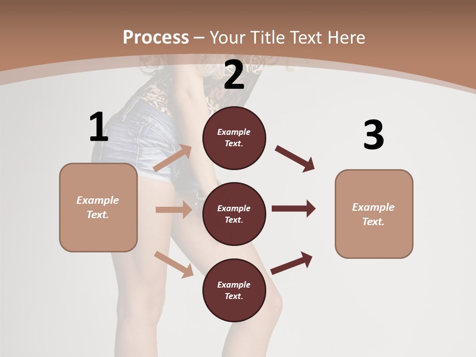 Female White Standing PowerPoint Template