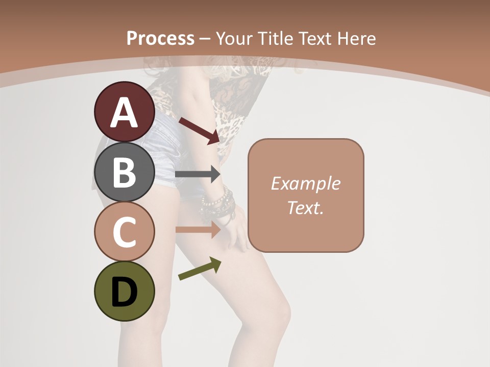 Female White Standing PowerPoint Template