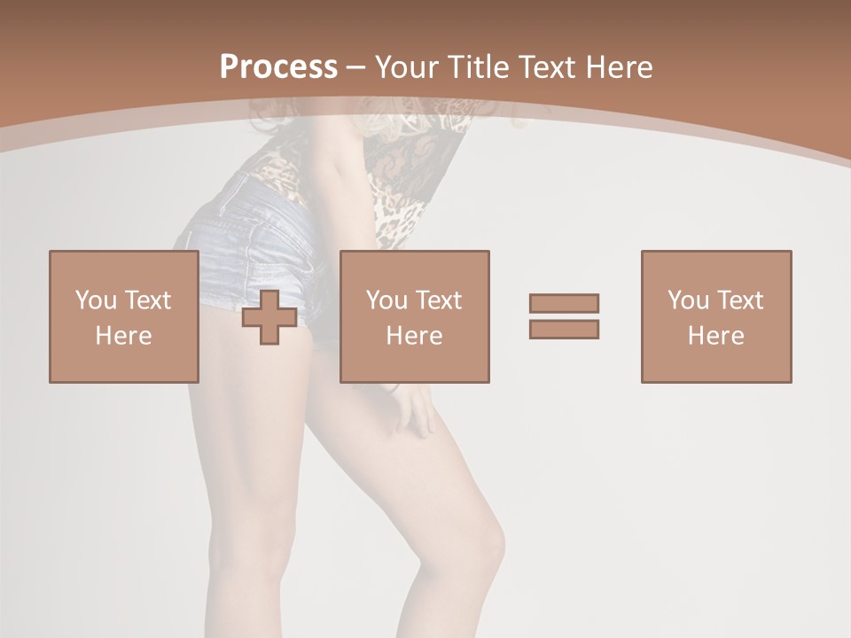 Female White Standing PowerPoint Template