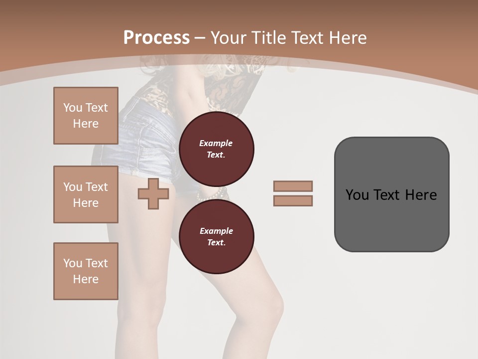 Female White Standing PowerPoint Template