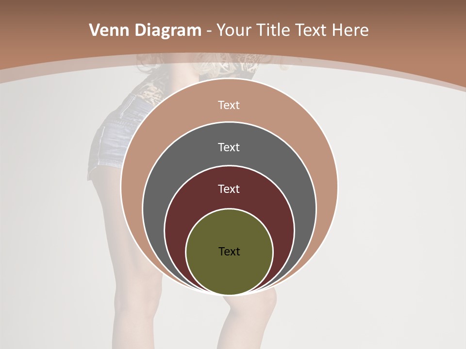 Female White Standing PowerPoint Template