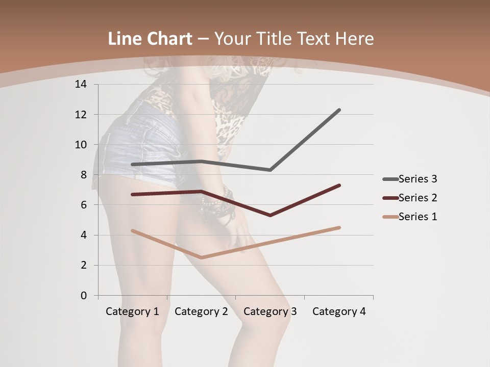 Female White Standing PowerPoint Template