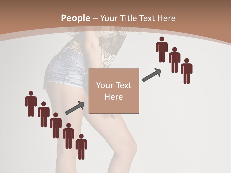 Female White Standing PowerPoint Template