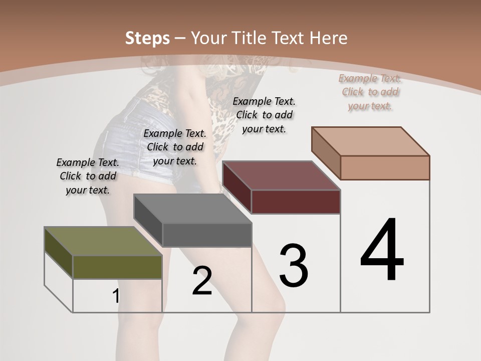 Female White Standing PowerPoint Template