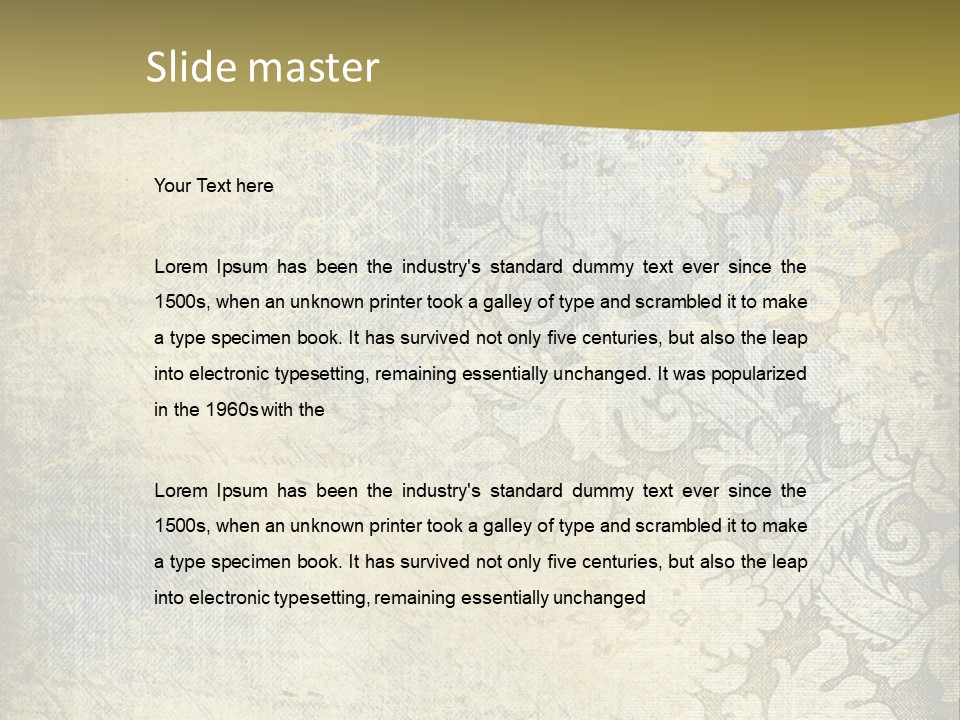 Room Character Chair PowerPoint Template