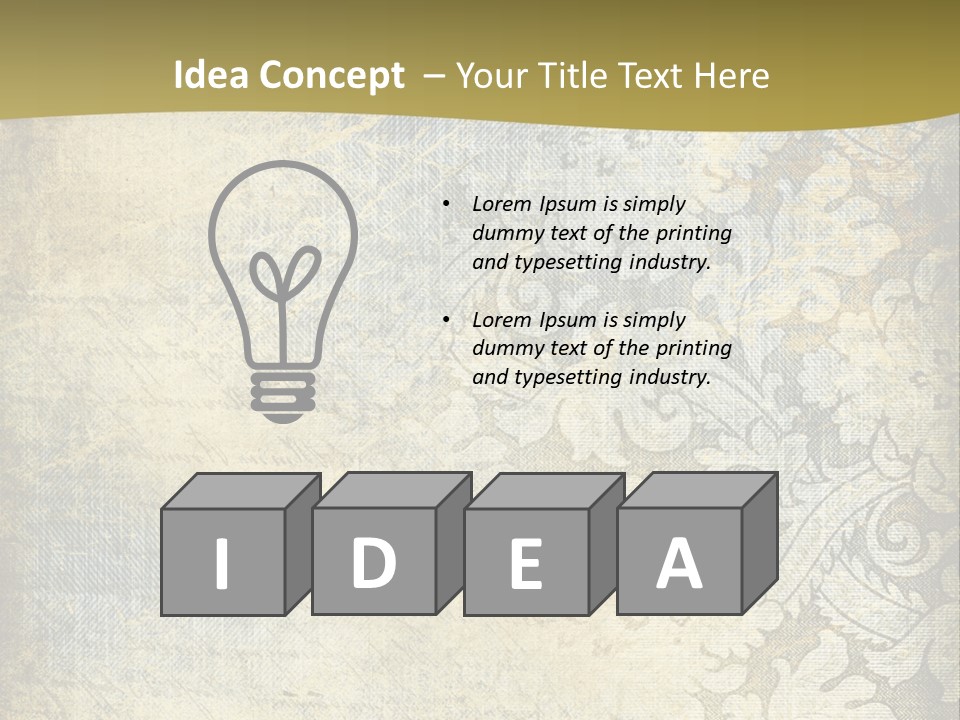 Room Character Chair PowerPoint Template