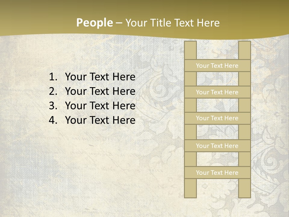 Room Character Chair PowerPoint Template
