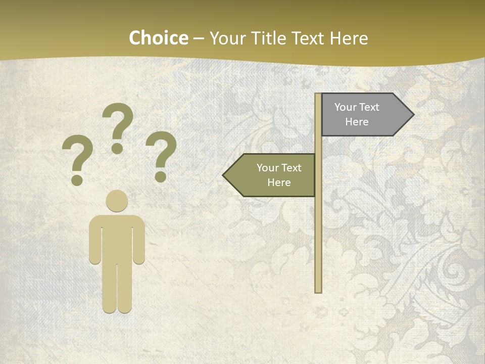 Room Character Chair PowerPoint Template