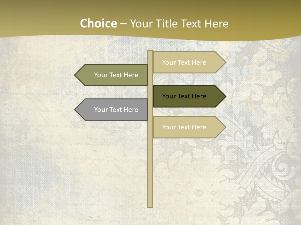 Room Character Chair PowerPoint Template