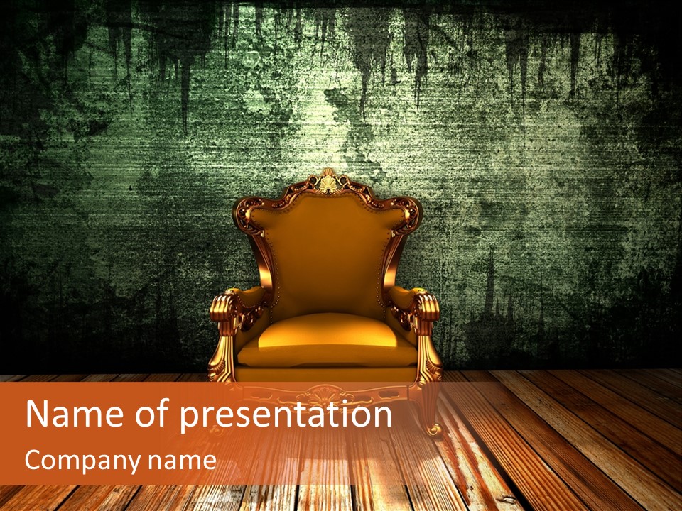 Decor Chair Old PowerPoint Template