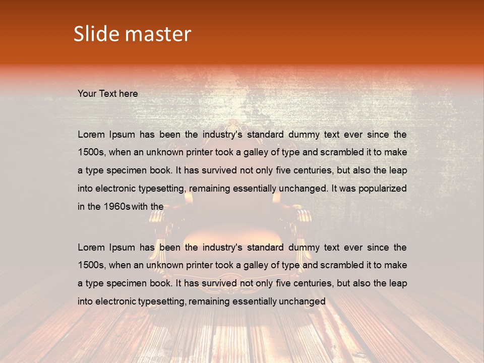 Decor Chair Old PowerPoint Template